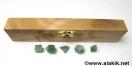 Green Aventurine 5pcs Geometry set with wooden box